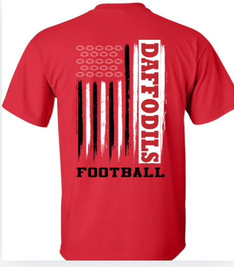 360 Apparel – DAFFODILS Football Team Graphic T-Shirt | Premium Cotton Sports Tee