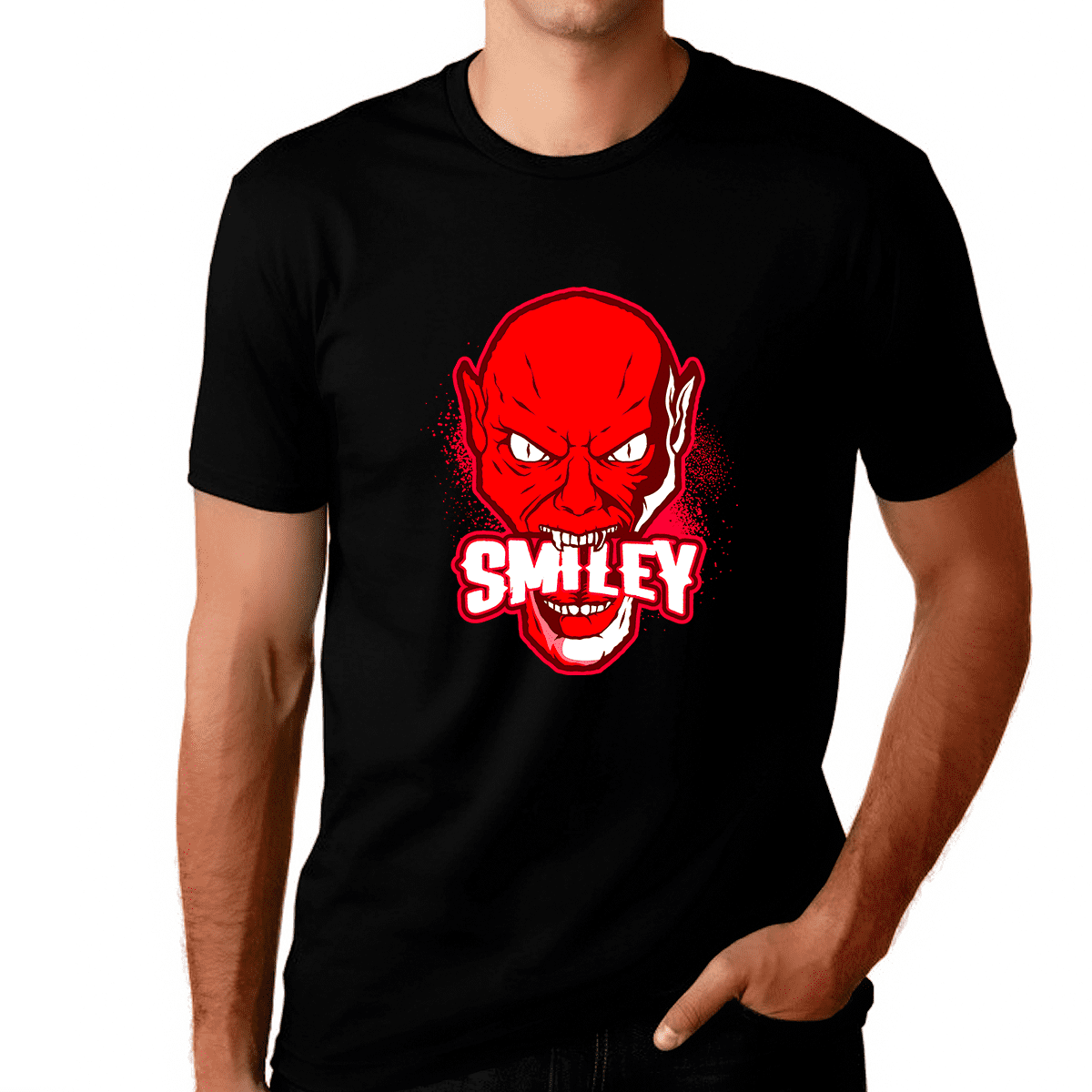 1048917428 Smiley Skull Funny Halloween Shirts for Men Skeleton Shirt Halloween Tshirt Men Halloween Costumes for Men