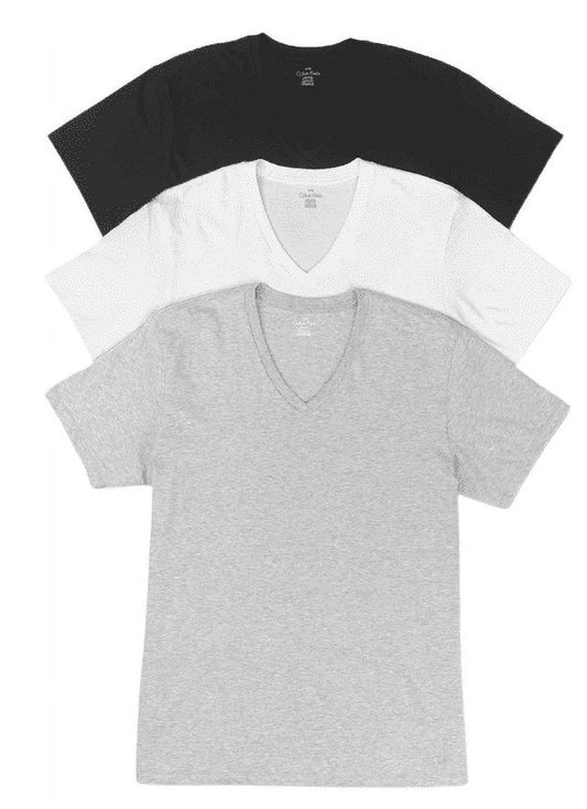 WSC Men’s Classic V-Neck T-Shirt – 3 Pack | 100% Combed Cotton, Everyday Essential